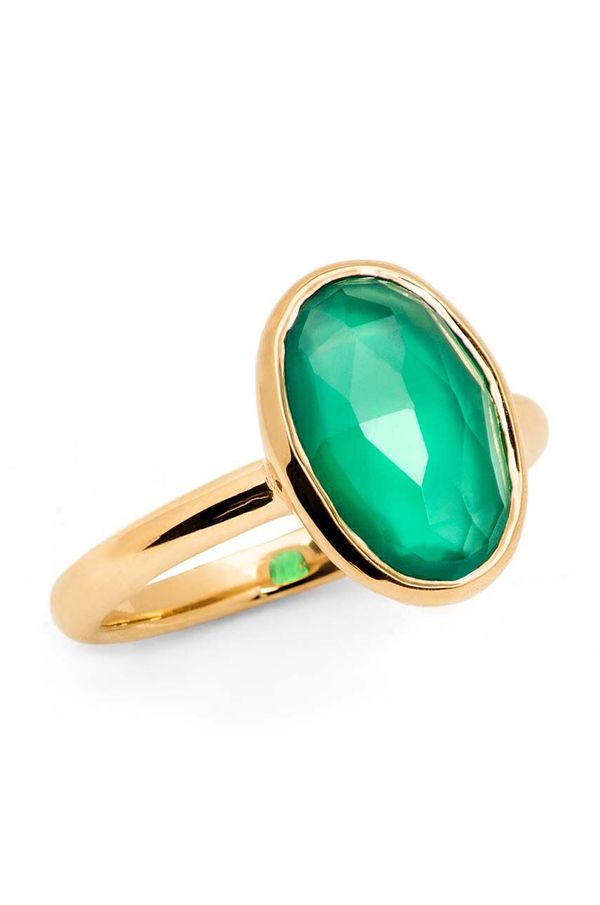 ANIA KRUK Srebrni prsten pokriven zlatom ANIA KRUK DUO SOPPN0690Z