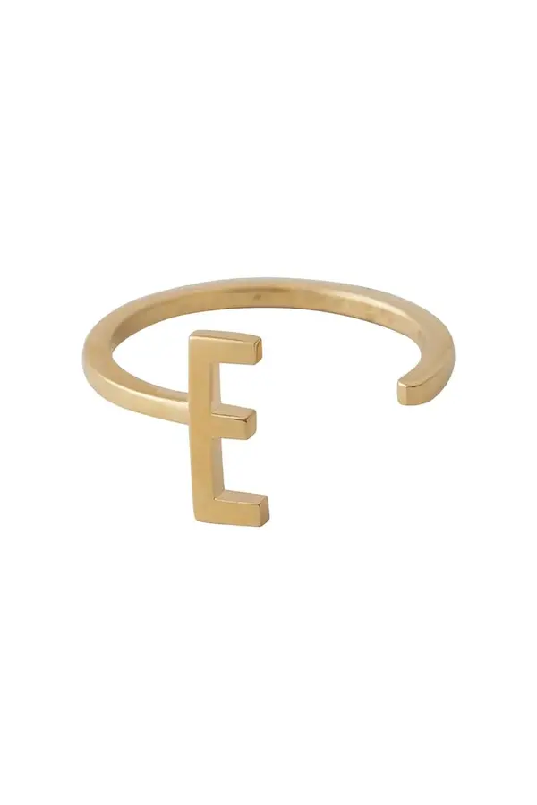 Design Letters Srebrni prsten pokriven zlatom Design Letters