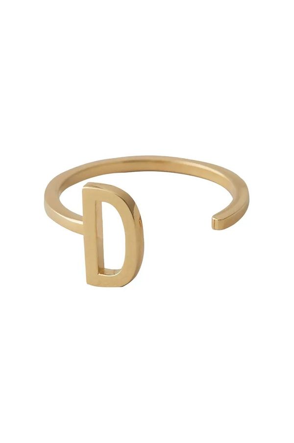 Design Letters Srebrni prsten pokriven zlatom Design Letters 90601000D