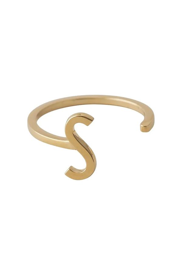 Design Letters Srebrni prsten pokriven zlatom Design Letters 90601000S