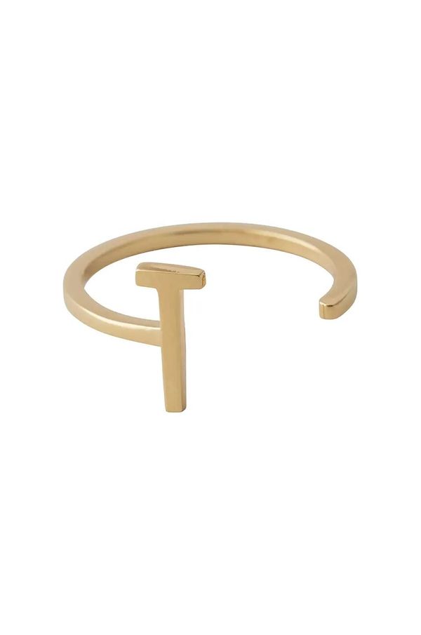 Design Letters Srebrni prsten pokriven zlatom Design Letters 90601000T