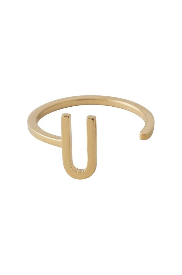 Design Letters Srebrni prsten pokriven zlatom Design Letters 90601000U