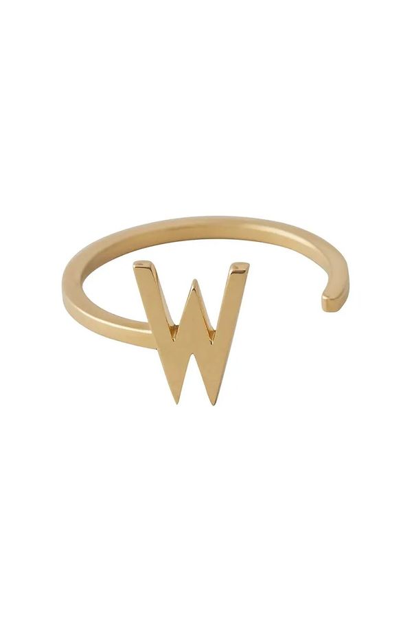 Design Letters Srebrni prsten pokriven zlatom Design Letters 90601000W