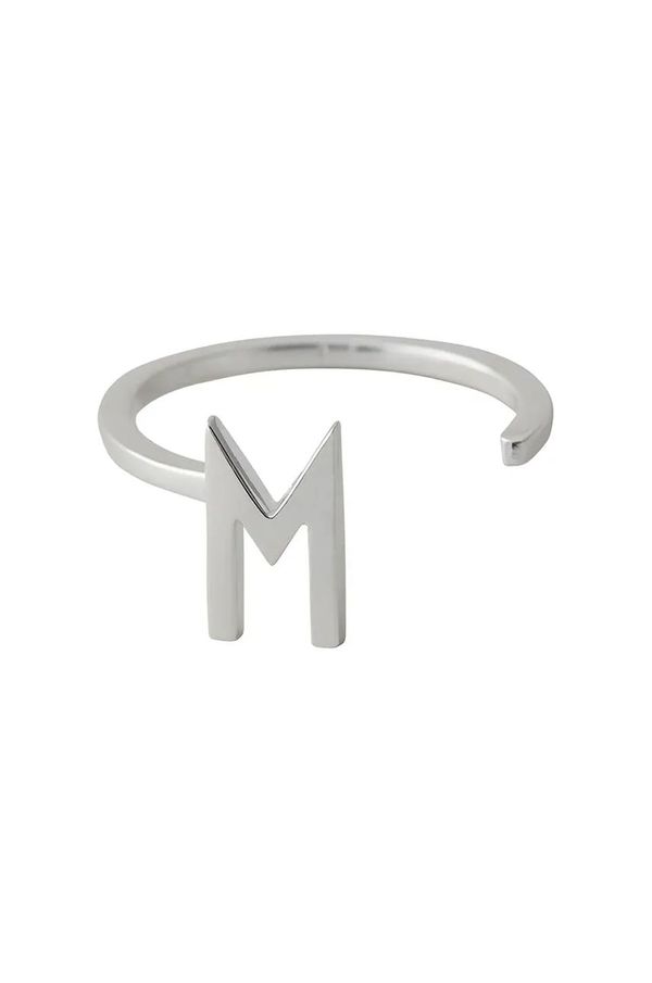 Design Letters Srebrni prsten pokriven zlatom Design Letters 90601001M