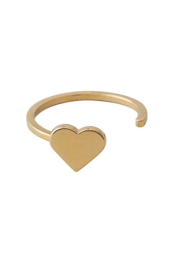 Design Letters Srebrni prsten pokriven zlatom Design Letters 90602000GOLD