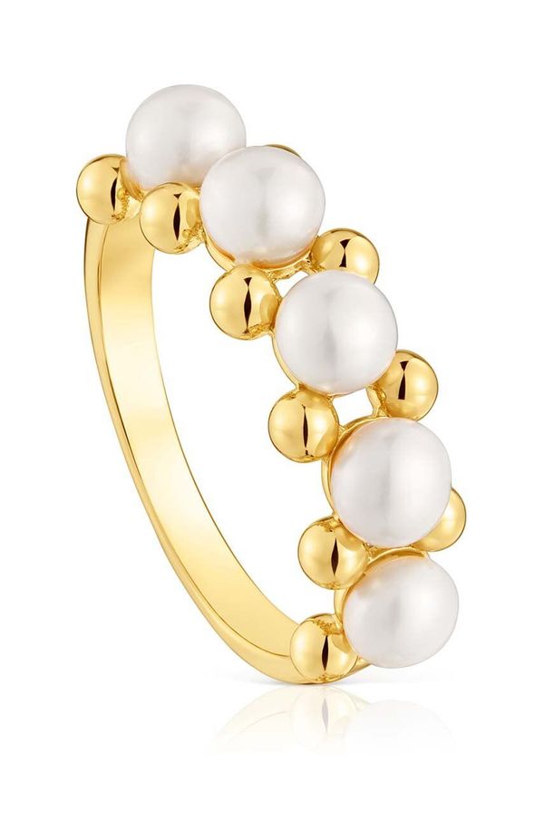 Tous Srebrni prsten pokriven zlatom Tous 12 1004107012