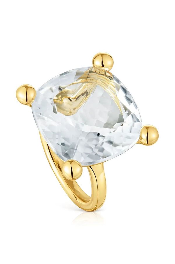 Tous Srebrni prsten pokriven zlatom Tous 12 Color 1004236412