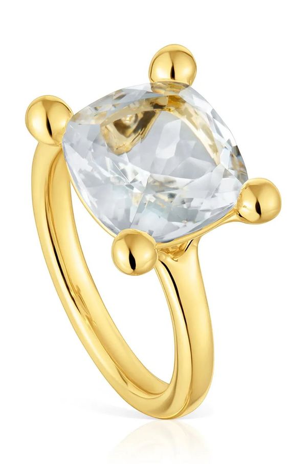 Tous Srebrni prsten pokriven zlatom Tous 12 Color 1004236712