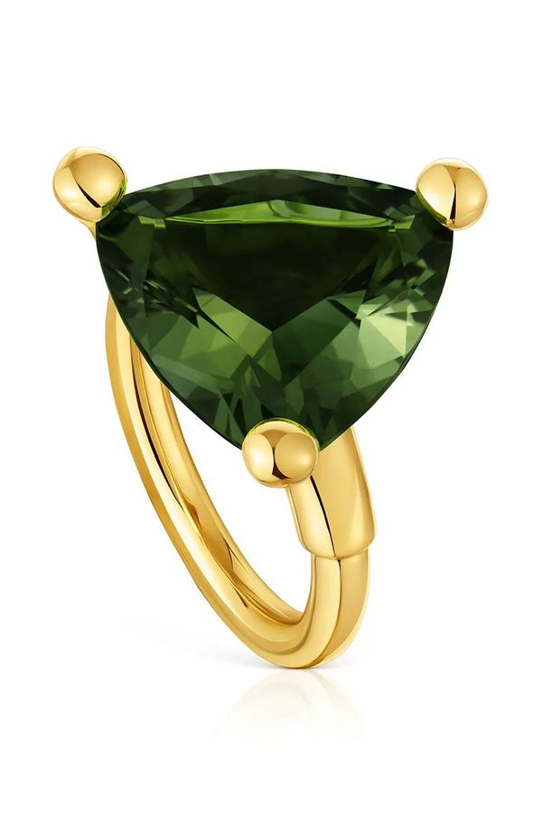 Tous Srebrni prsten pokriven zlatom Tous 12 Color Lab 1004251312