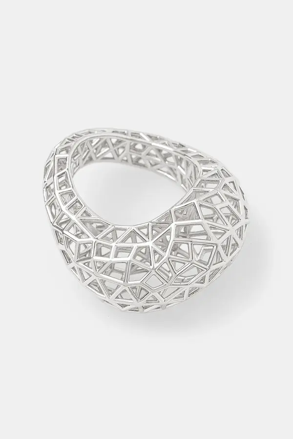 Tom Wood Srebrni prsten Tom Wood Maze Ring
