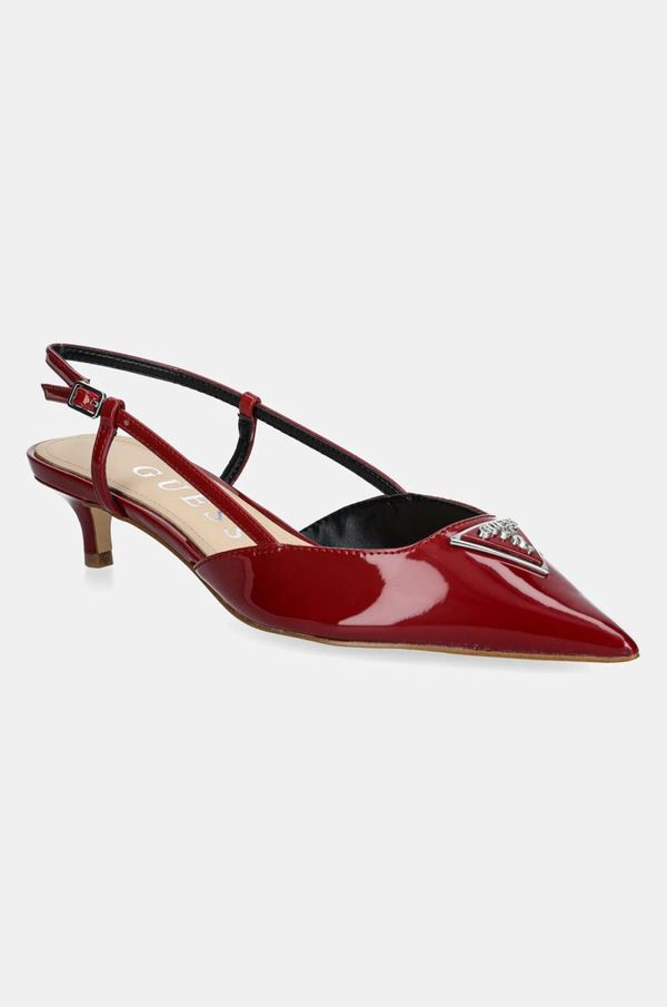 Guess Štikle Guess JESSON boja: bordo, s niskom petom, s otvorenom petom, FLPJSS PAF05