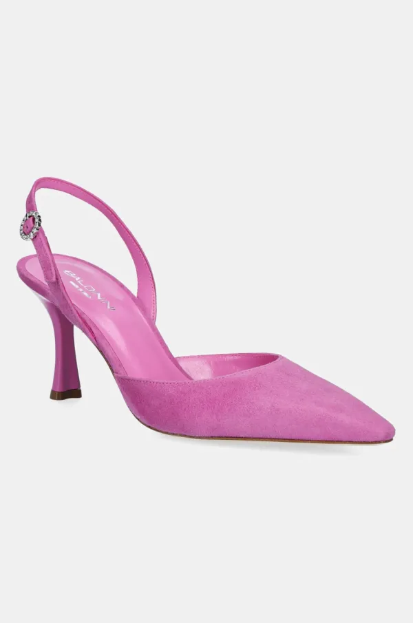 Baldinini Štikle od brušene kože Baldinini boja: ljubičasta, D5E182P7CAMO