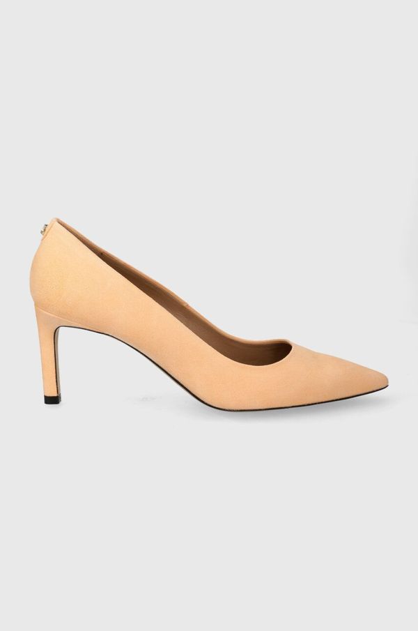 Boss Štikle od brušene kože BOSS Janet boja: narančasta, 50498810