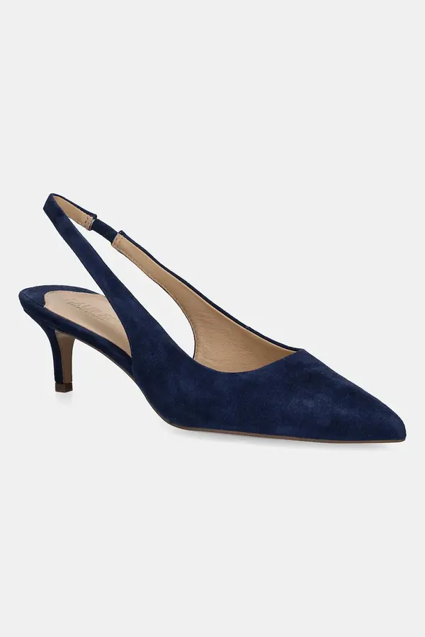Lauren Ralph Lauren Štikle od brušene kože Lauren Ralph Lauren Lolah II boja: tamno plava, 802959263001