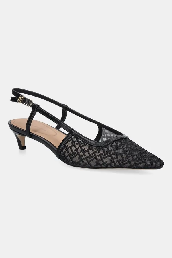 Tommy Hilfiger Štikle Tommy Hilfiger MONO SQUARED TOE KITTEN SLINGB