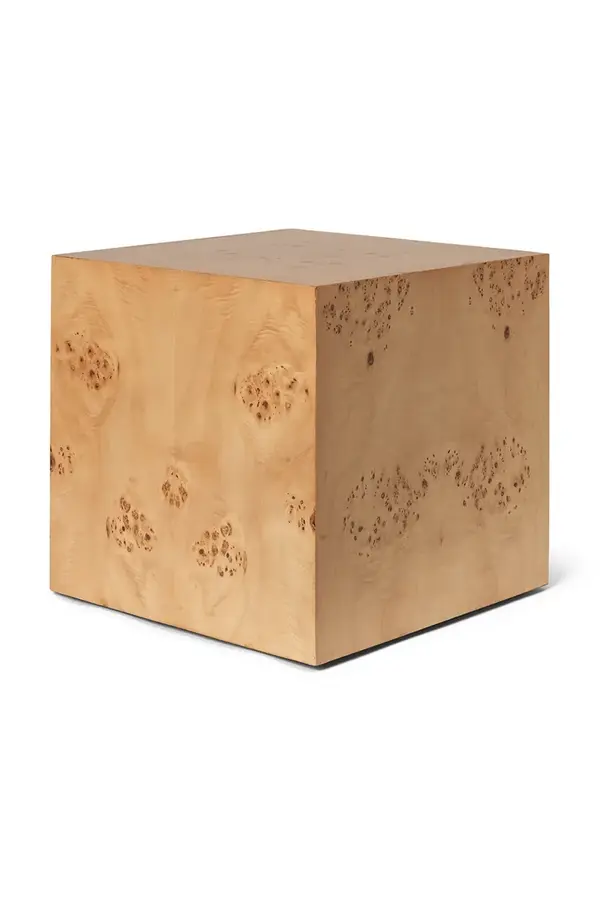 ferm LIVING Stolić ferm LIVING Burl Cube Side Table boja: bež