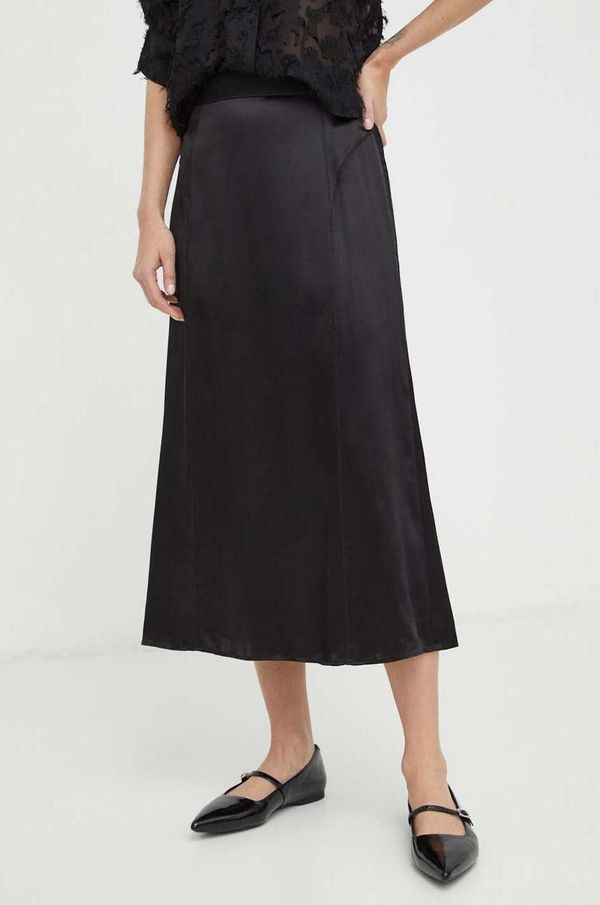 2NDDAY Suknja 2NDDAY boja: crna, midi, širi se prema dolje