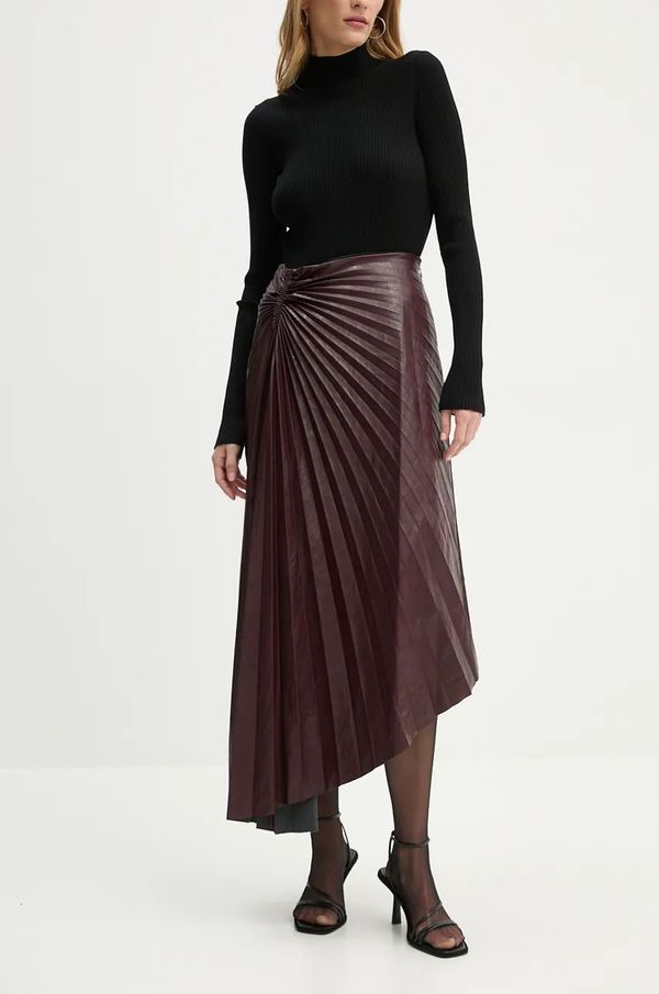 A.L.C. Suknja A.L.C. boja: bordo, maxi, širi se prema dolje, 3SKRT00478