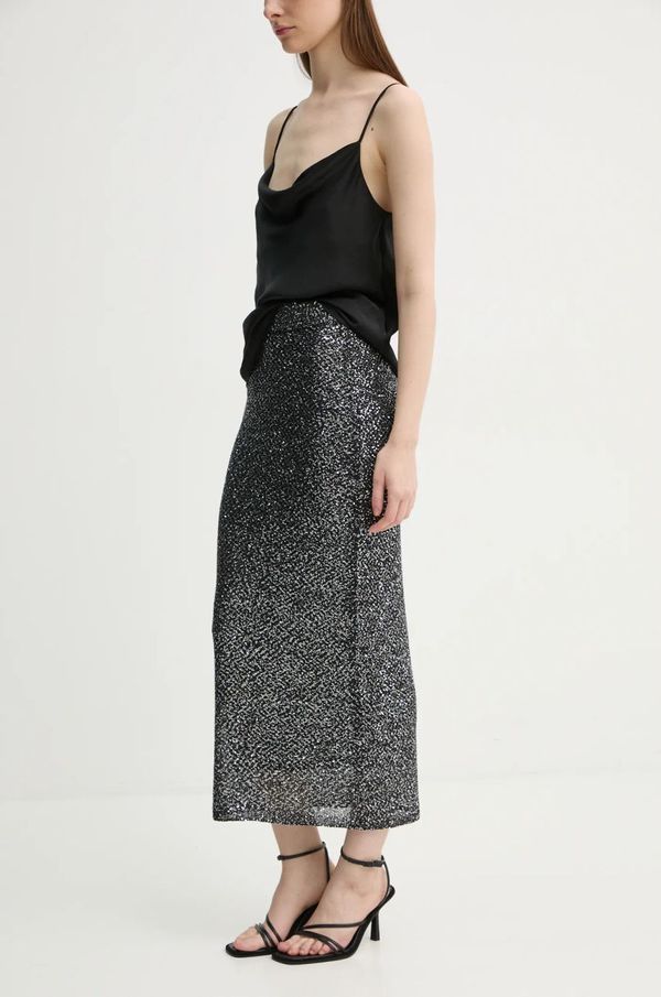 A.L.C. Suknja A.L.C. boja: srebrna, maxi, ravna, 7SWSK00170