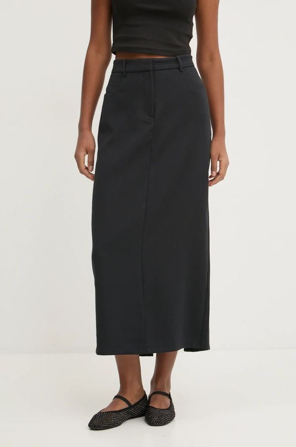 Abercrombie & Fitch Suknja Abercrombie & Fitch boja: crna, maxi, pencil, KI143-4218