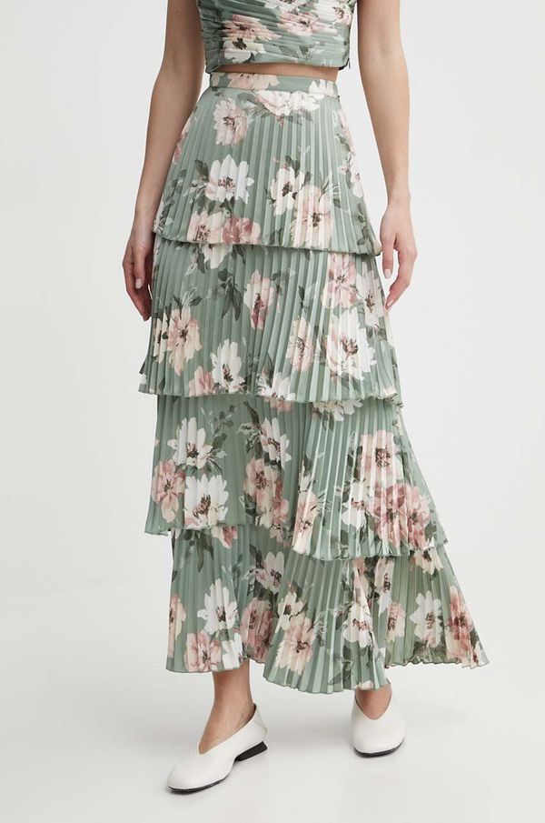 Abercrombie & Fitch Suknja Abercrombie & Fitch boja: zelena, maxi, širi se prema dolje