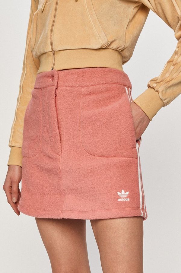 adidas Originals Suknja adidas Originals boja: ružičasta, mini, ravna