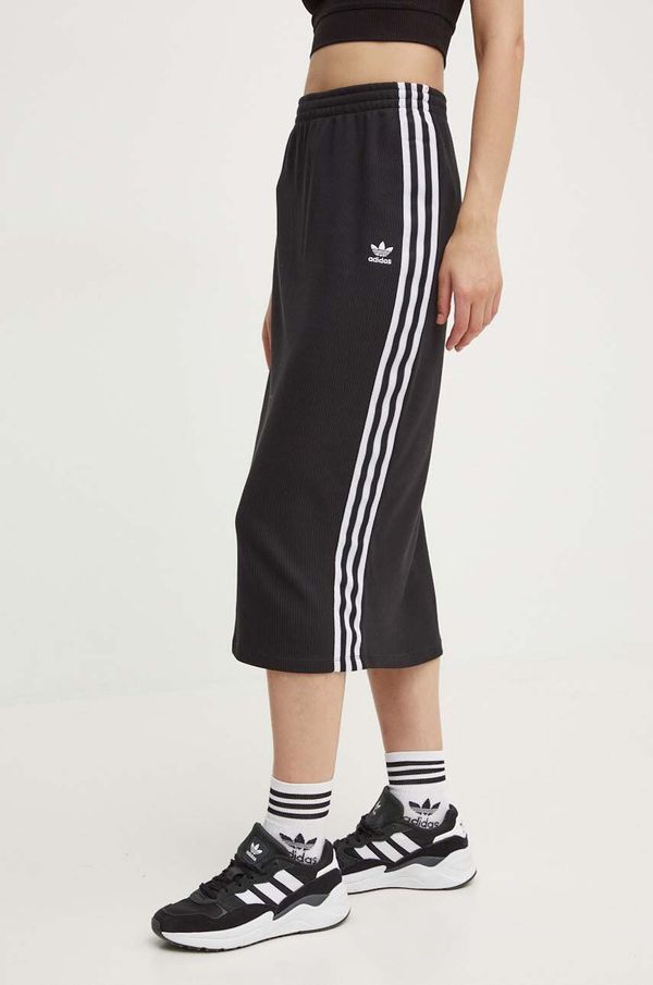 adidas Originals Suknja adidas Originals Knitted Skirt boja: crna, midi, ravna, IY7279