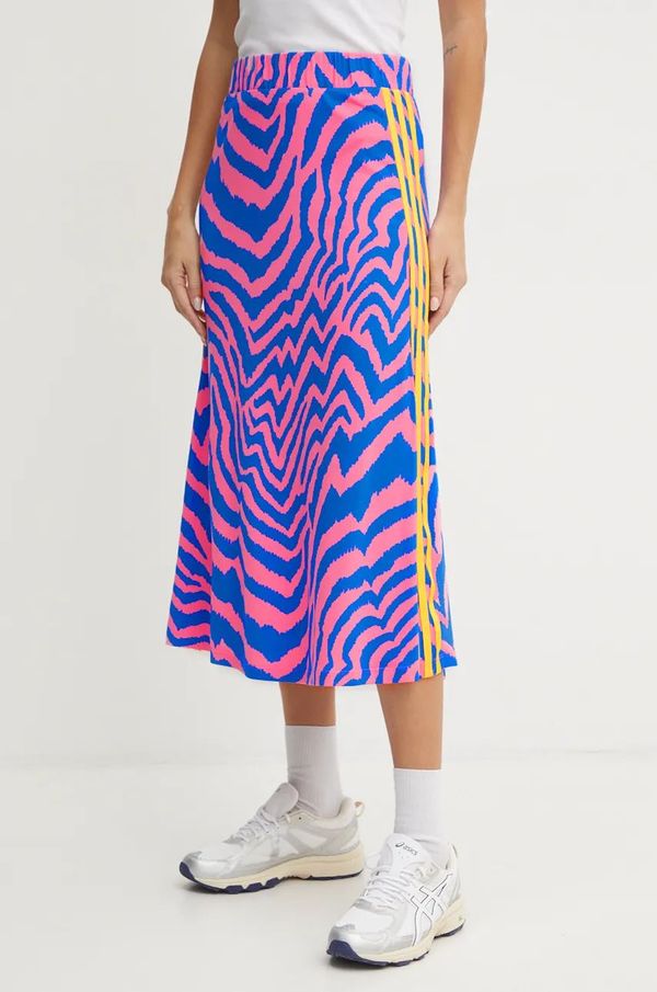 adidas Originals Suknja adidas Originals X Farm Rio boja: ružičasta, midi, širi se prema dolje, IY0758