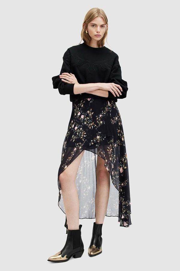 AllSaints Suknja AllSaints SLVINA OTO SKIRT boja: crna, maxi, širi se prema dolje, WS525Z