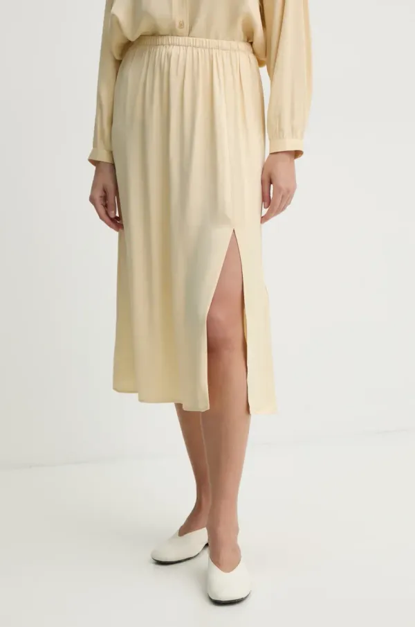 American Vintage Suknja American Vintage boja: bež, midi, ravna, UNY13BE25