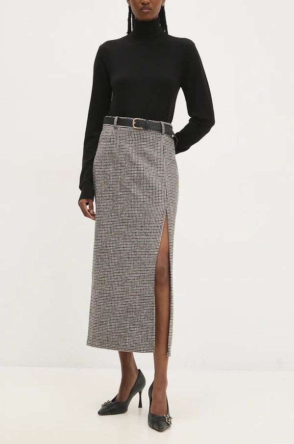 Answear Lab Suknja Answear Lab boja: bež, midi, ravna