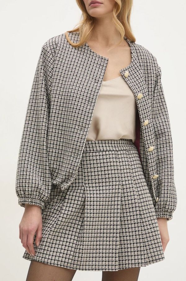 Answear Lab Suknja Answear Lab boja: bež, mini, širi se prema dolje