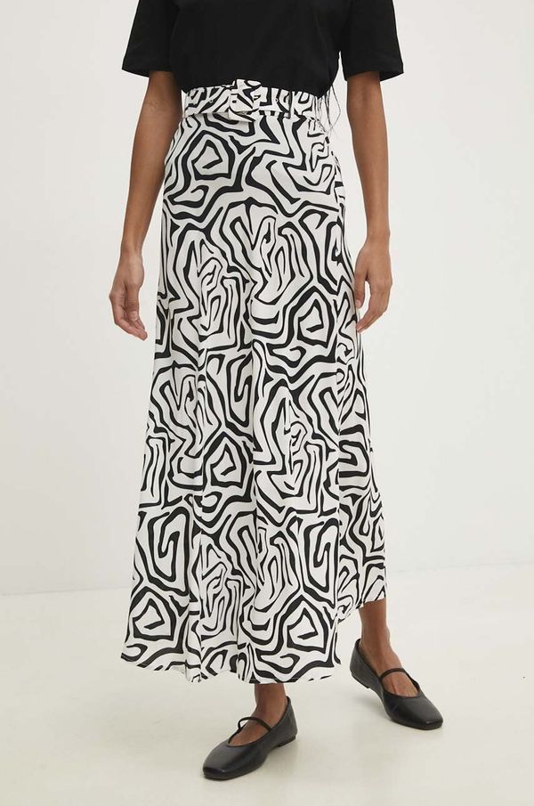 Answear Lab Suknja Answear Lab boja: bijela, maxi, ravna