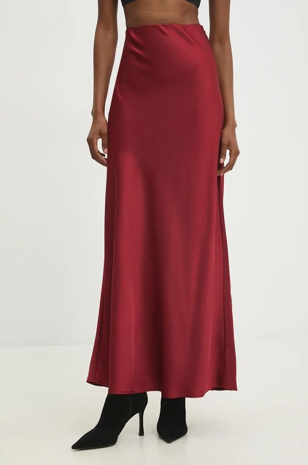 Answear Lab Suknja Answear Lab boja: bordo, maxi, ravna