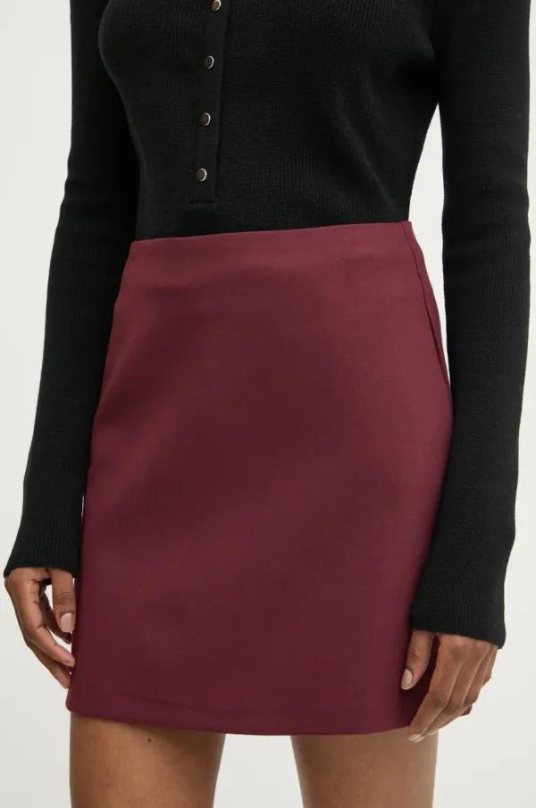 Answear Lab Suknja Answear Lab boja: bordo, mini, pencil