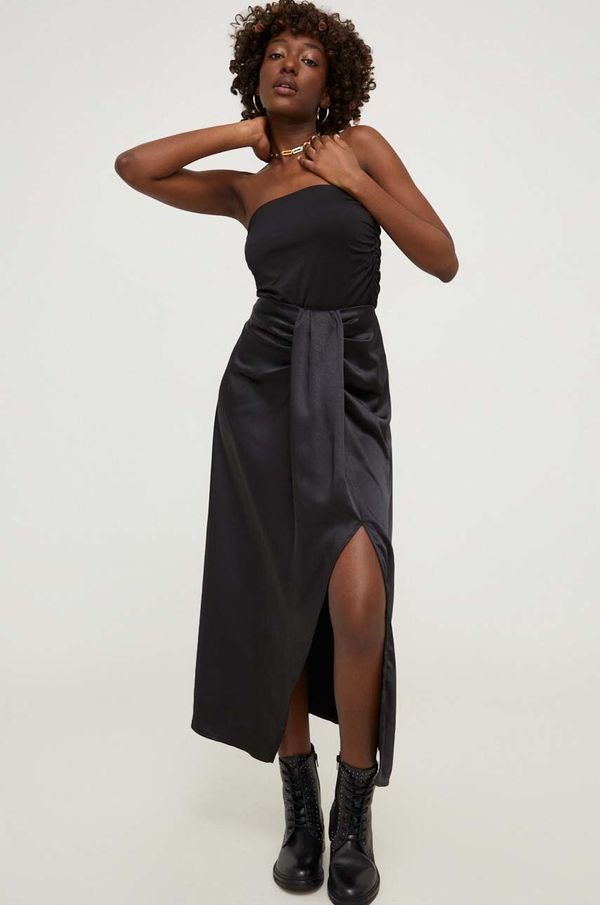 Answear Lab Suknja Answear Lab boja: crna, maxi, ravna