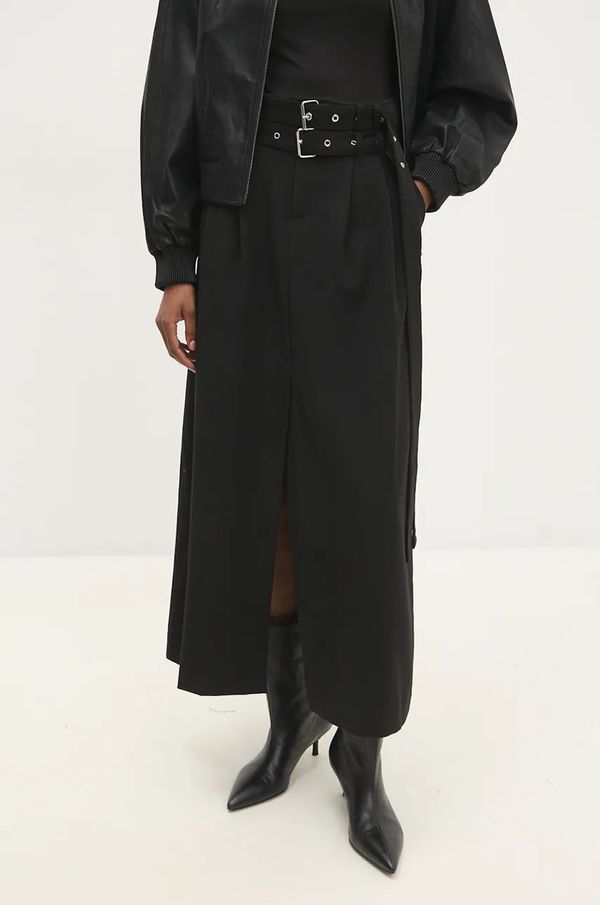 Answear Lab Suknja Answear Lab boja: crna, maxi, ravna