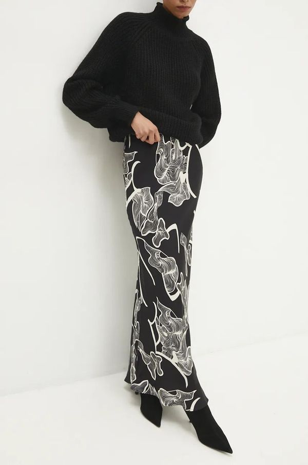 Answear Lab Suknja Answear Lab boja: crna, maxi, širi se prema dolje