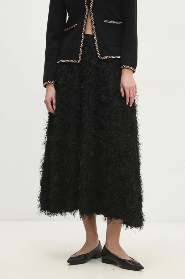 Answear Lab Suknja Answear Lab boja: crna, maxi, širi se prema dolje