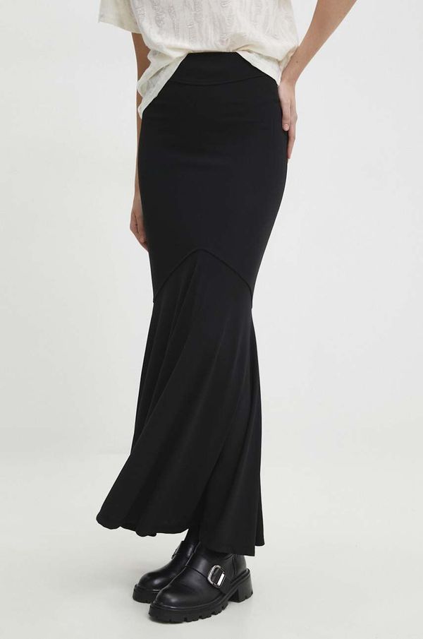 Answear Lab Suknja Answear Lab boja: crna, maxi, širi se prema dolje