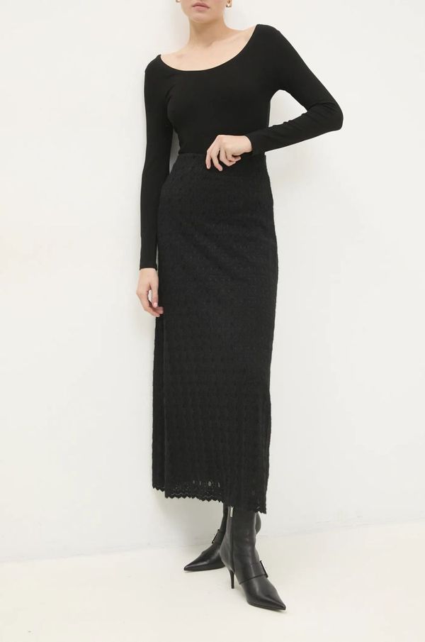 Answear Lab Suknja Answear Lab boja: crna, maxi, širi se prema dolje