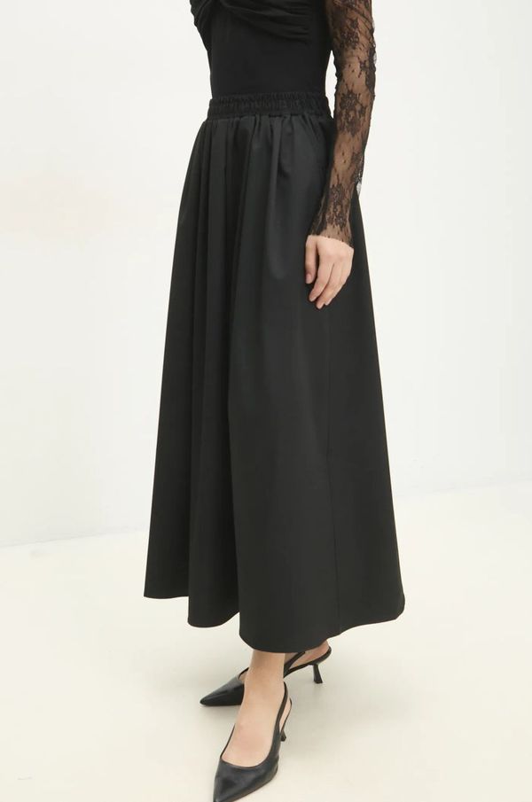 Answear Lab Suknja Answear Lab boja: crna, maxi, širi se prema dolje