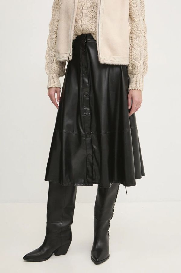 Answear Lab Suknja Answear Lab boja: crna, maxi, širi se prema dolje