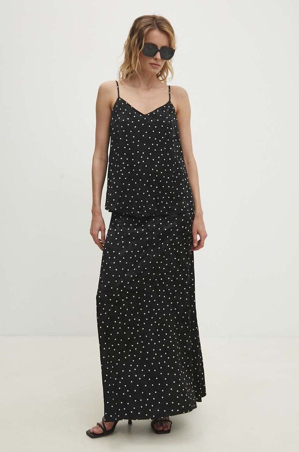 Answear Lab Suknja Answear Lab boja: crna, maxi, širi se prema dolje