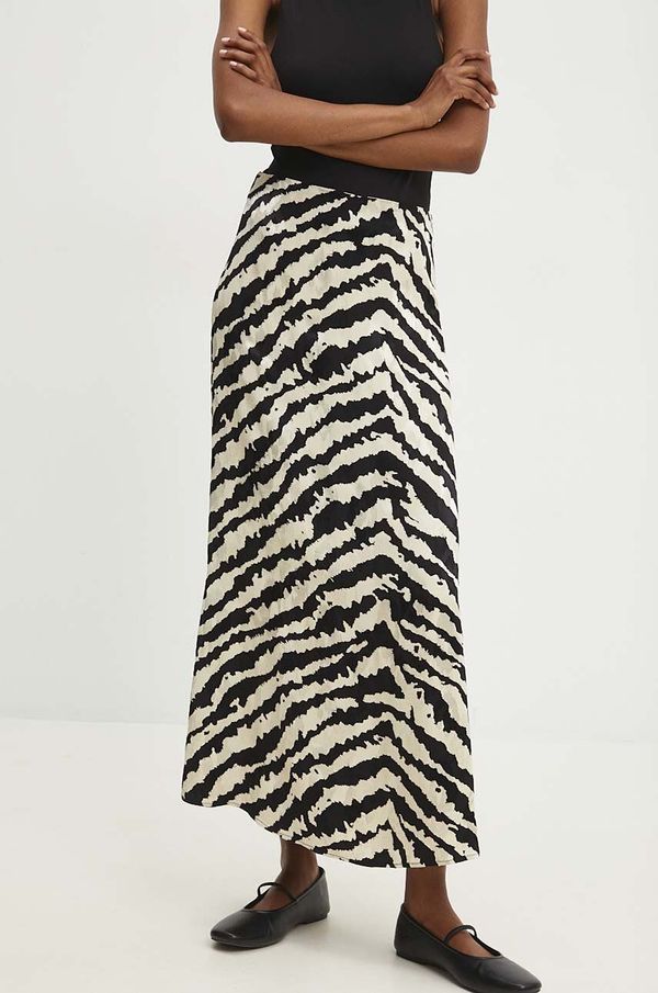 Answear Lab Suknja Answear Lab boja: crna, maxi, širi se prema dolje