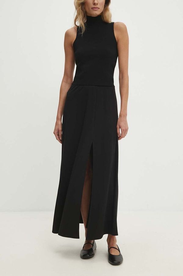 Answear Lab Suknja Answear Lab boja: crna, maxi, širi se prema dolje