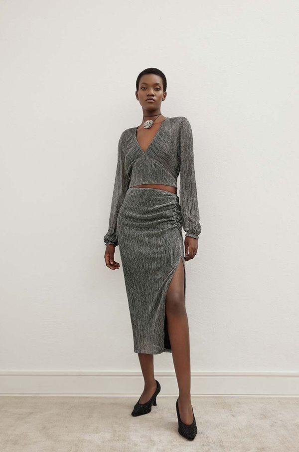 Answear Lab Suknja Answear Lab boja: crna, midi, pencil