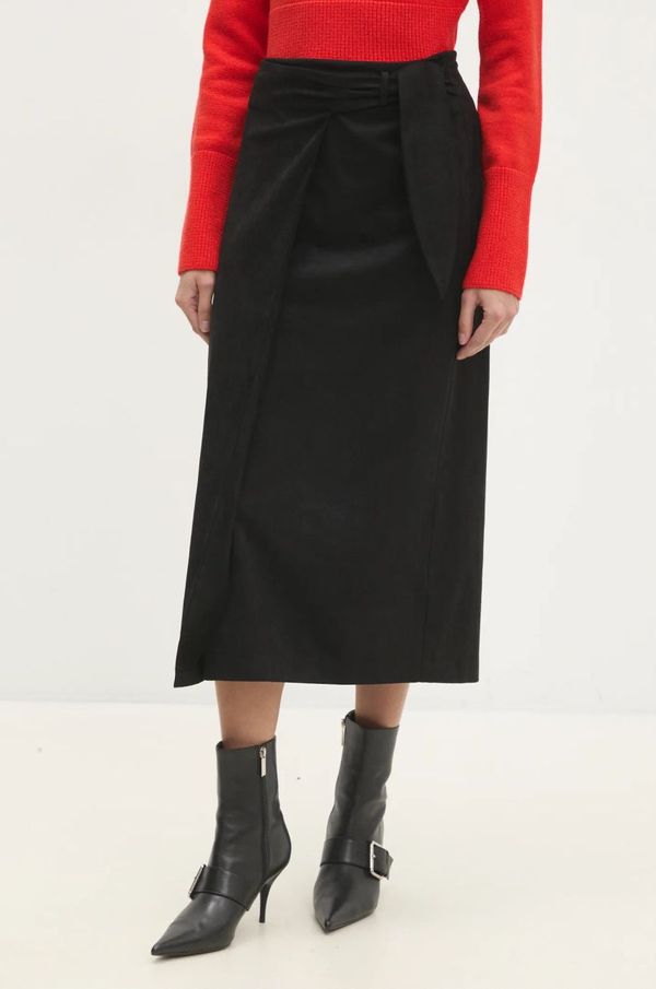 Answear Lab Suknja Answear Lab boja: crna, midi, pencil