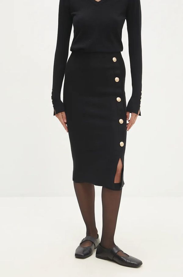 Answear Lab Suknja Answear Lab boja: crna, midi, pencil