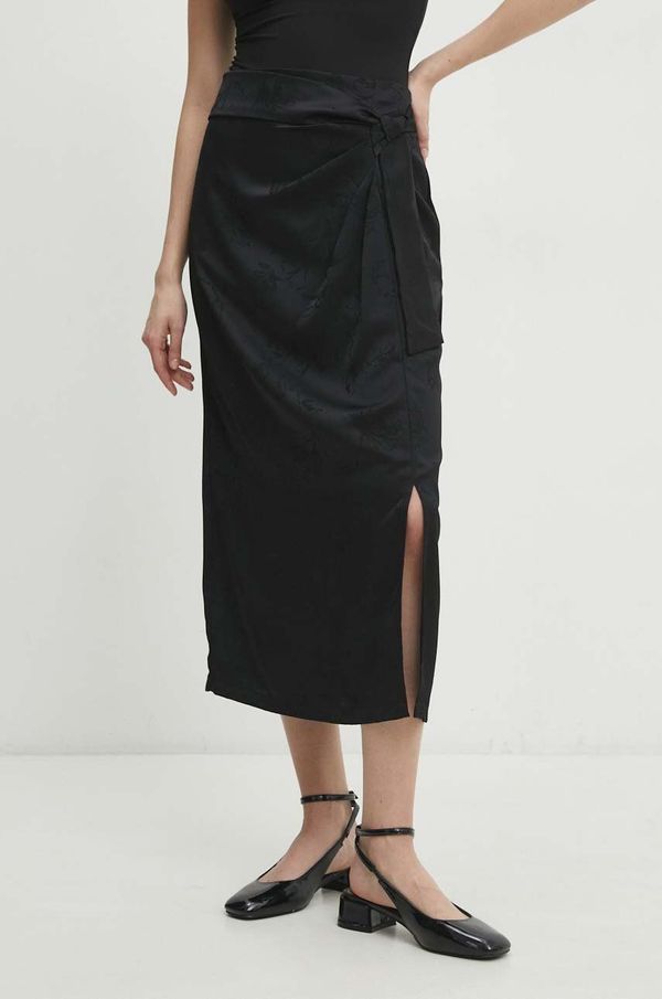 Answear Lab Suknja Answear Lab boja: crna, midi, ravna